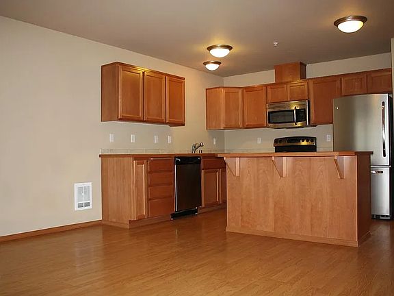 Kitchen open to living room