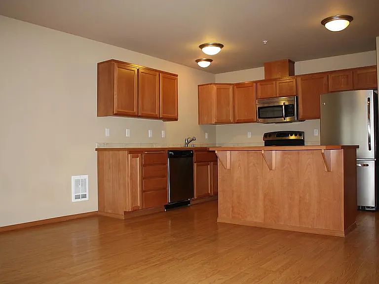 Kitchen open to living room