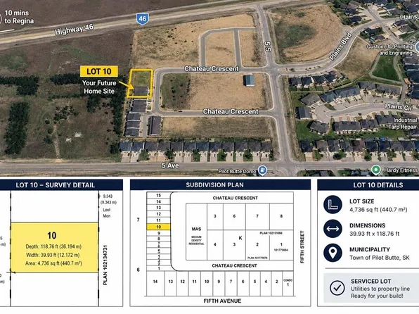 UNIT 10-TBD Chateau CRESCENT, Pilot Butte, SK S0G 3Z0