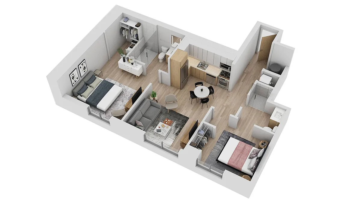 Floor plan Residence 12, Floors 12-37