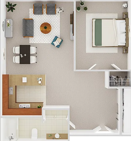 One-Bedroom One-Bathroom One-Bedroom One-Bathroom