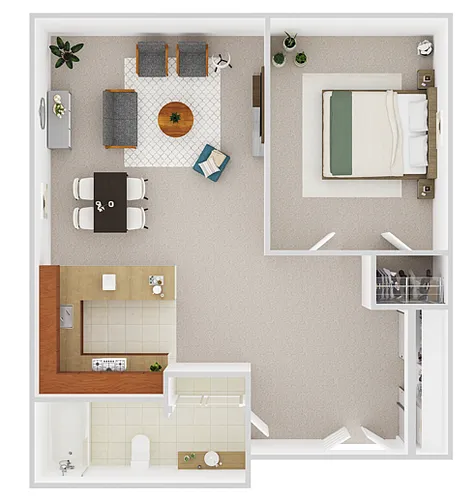 Floor plan 1X1 P