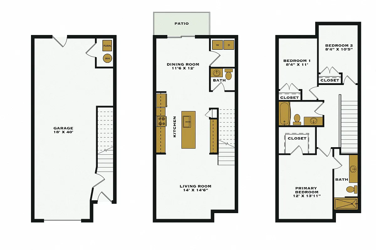 Floor plan 3x2.5 TH