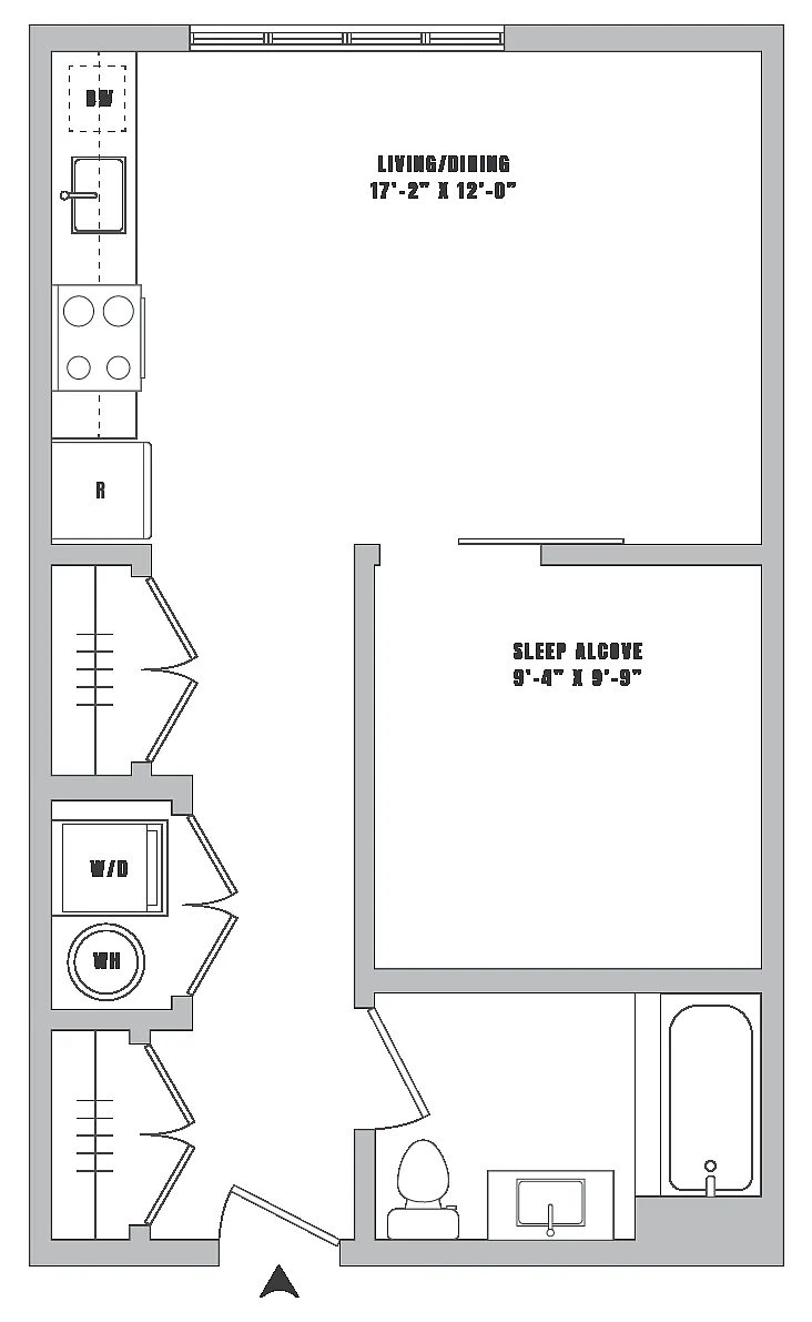 Floor plan Studio-S8