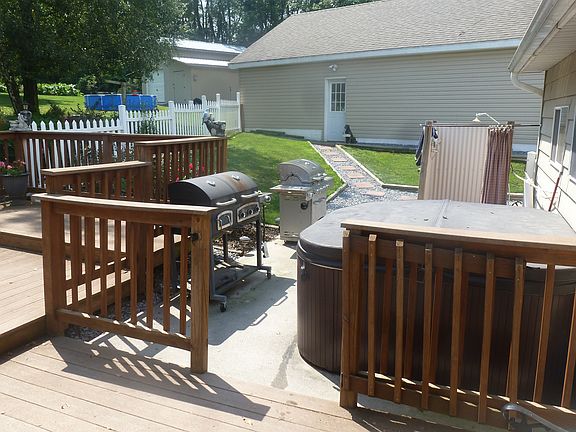 deck, hot tub, shower
