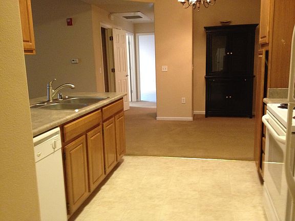 View through kitchen into dining room