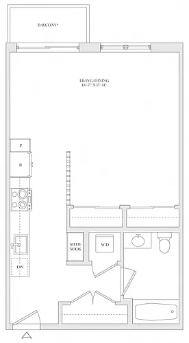 Floor plan Studio-S3a