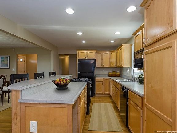 Virtually staged kitchen