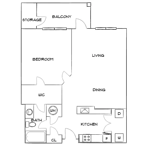 Floor plan Design 1B Premier