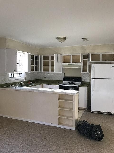Kitchen (cabinets being painted)