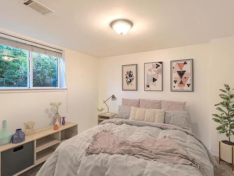 Bedroom 4. This image shows a virtually furnished space. Bedrooms come unfurnished.
