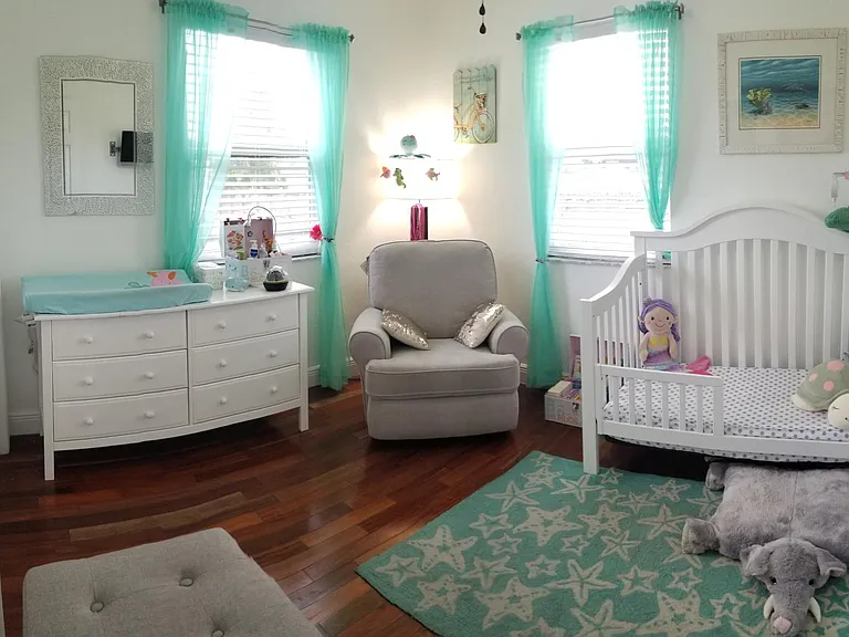 2nd bedroom with yard views