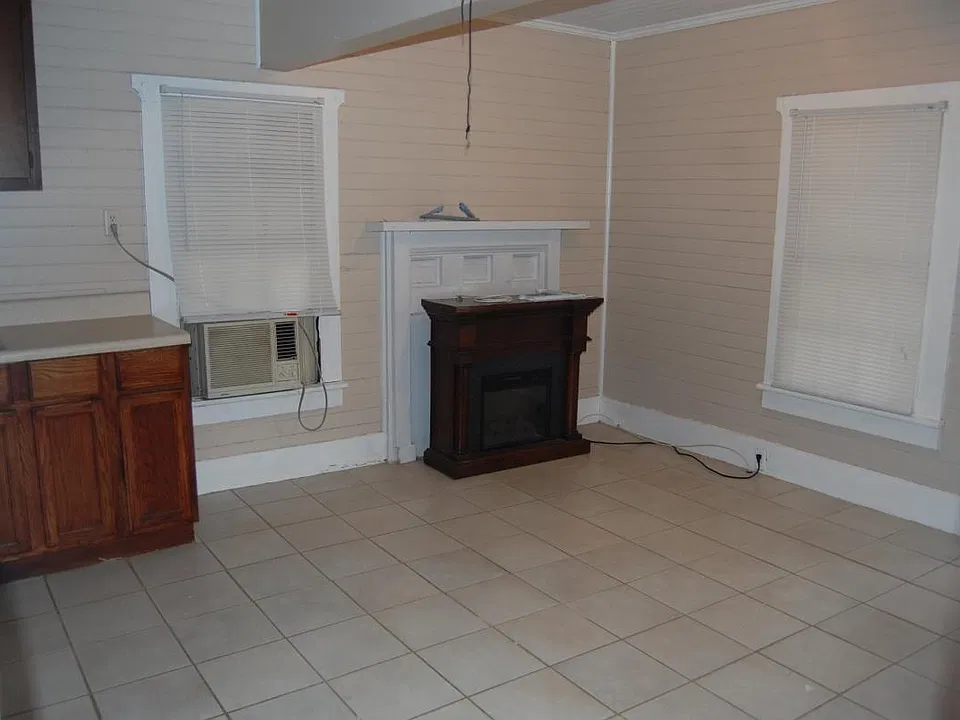 Window unit has been replaced with central air and heat unit.