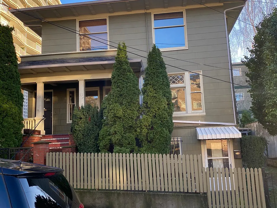 Your door is on the right. You get an awning, which is nice in these parts.