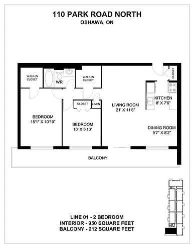 Floor plan 2 Bedroom