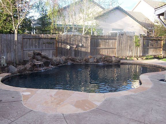 New Salt Water Pool with Waterfalls