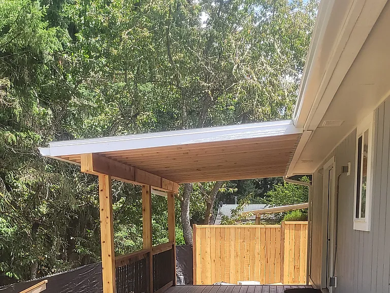 New deck has two (GFCI protected) outlets for outdoor cooking, lights, etc.