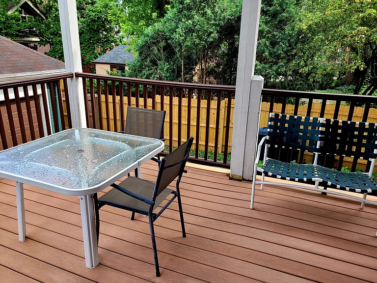 Sunny area is ideal for potted plants.