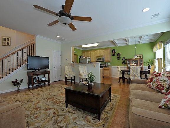 The view toward the kitchen from the living area and you can see the openness.