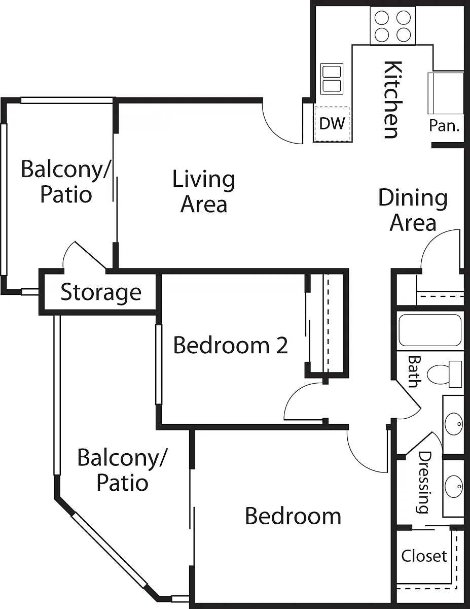 Floor plan Two bedroom