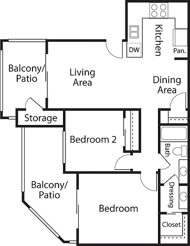 Floor plan Two bedroom