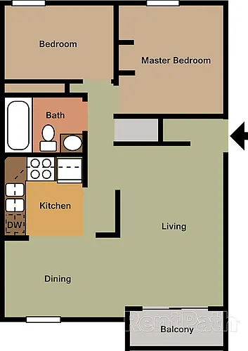 Floor plan 2 Bedroom