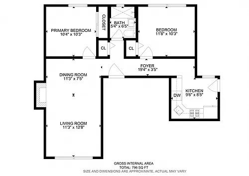 Floor plan Two Bedroom