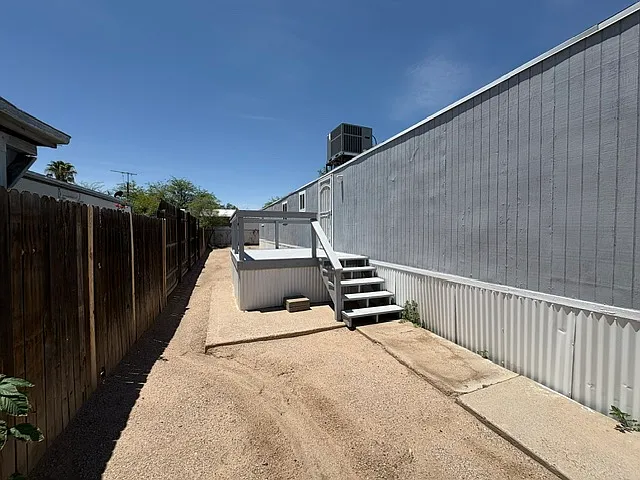 South yard and deck
