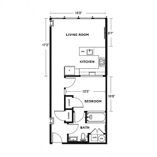Floor plan Roosevelt B