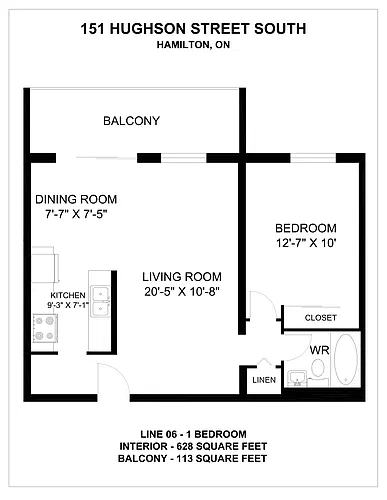 Floor plan 1 Bedroom
