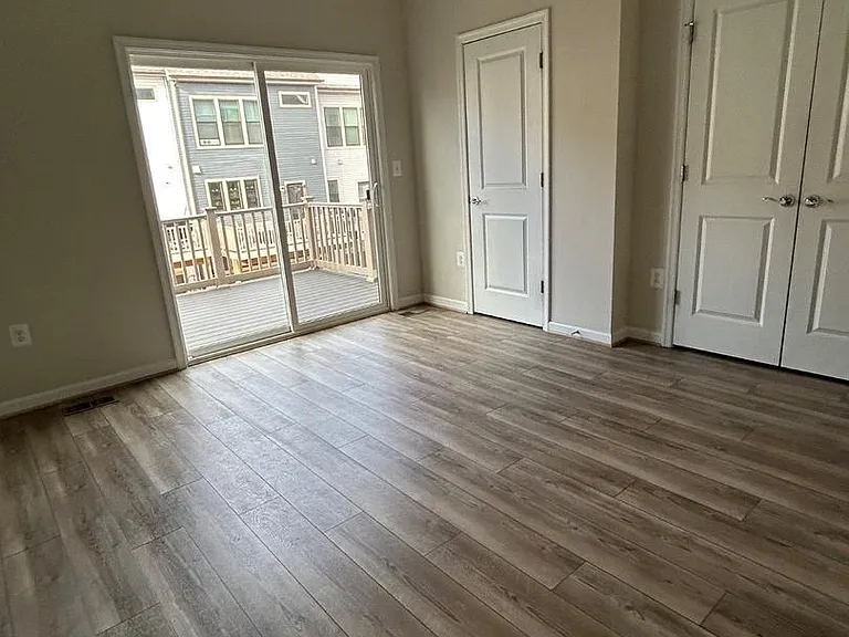 Breakfast room sliders to deck