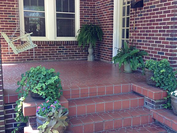 Cracked Tile Front Porch