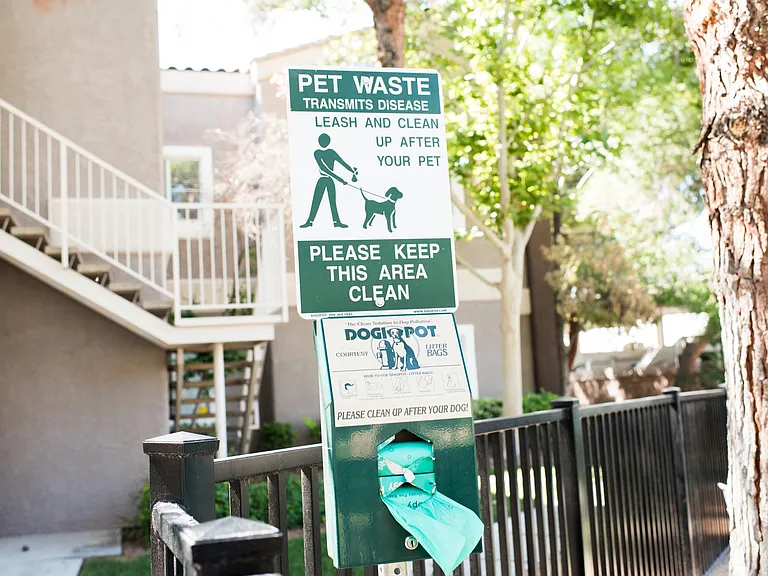 Waste bags are available throughout the community