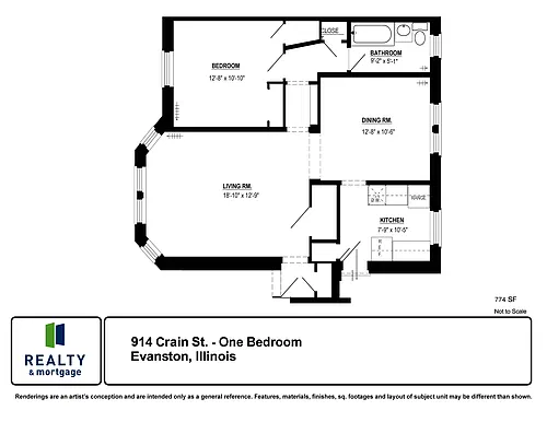 Floor plan One Bedroom
