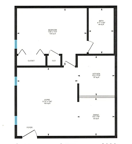Floor plan 1.1 B - Creekside