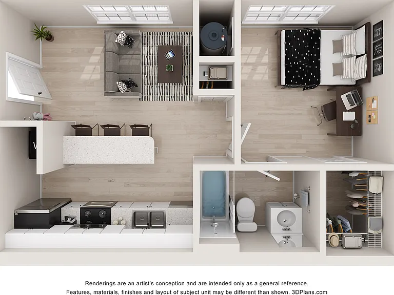 1-Bedroom Apartment with Open Living Space 1-Bedroom Apartment with Open Living Space