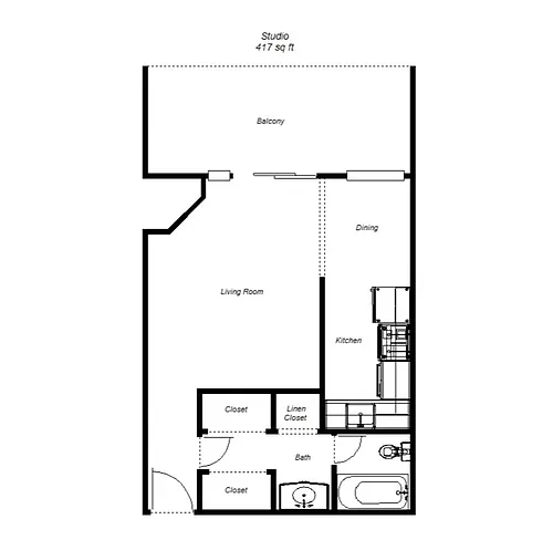Floor plan Studio