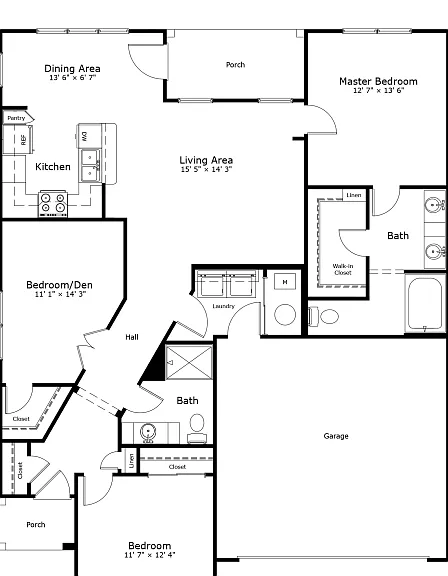 Floorplan-3BR-2BA-Sunrise-Ivy-Town Floorplan-3BR-2BA-Sunrise-Ivy-Town