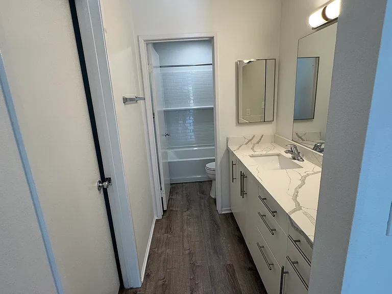 Vanity and Bathroom