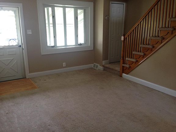 Living room with beautiful bay window