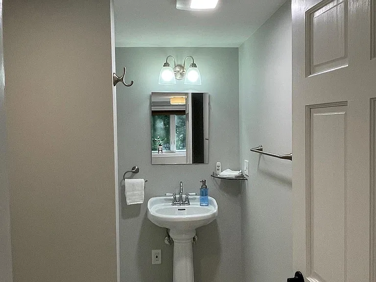 Downstairs attached bath and shower