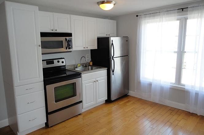 kitchen with bright window facing east