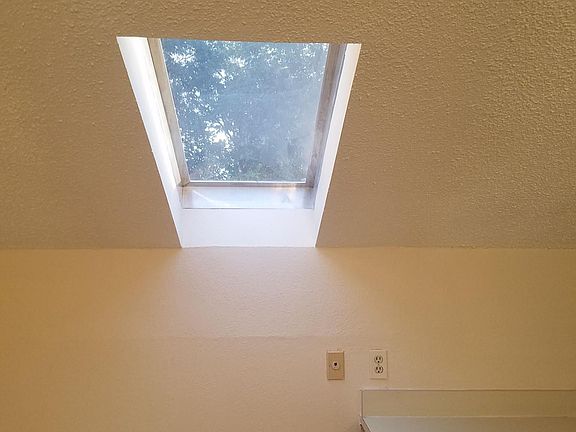 Sky light in living room and kitchen