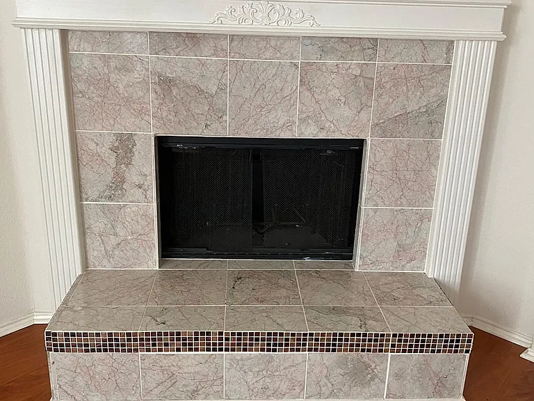 Upgraded fireplace