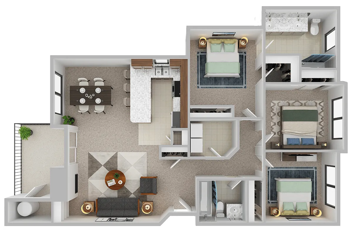Floor plan Aurora - 3x2