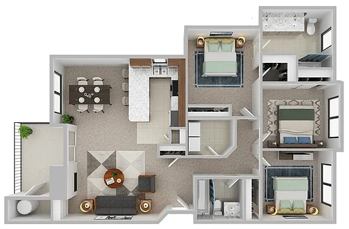 Floor plan Aurora - 3x2