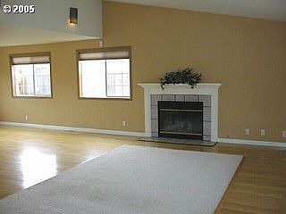 Fireplace w/wooden floors