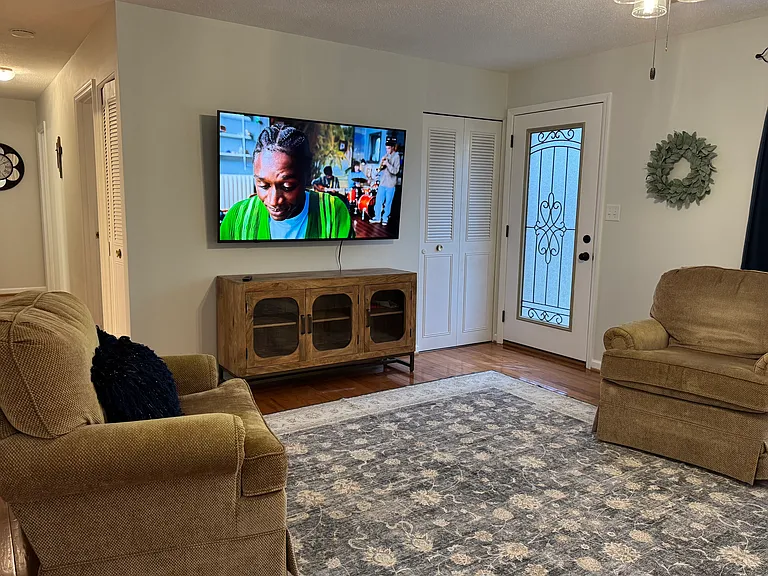 Front entrance into living room