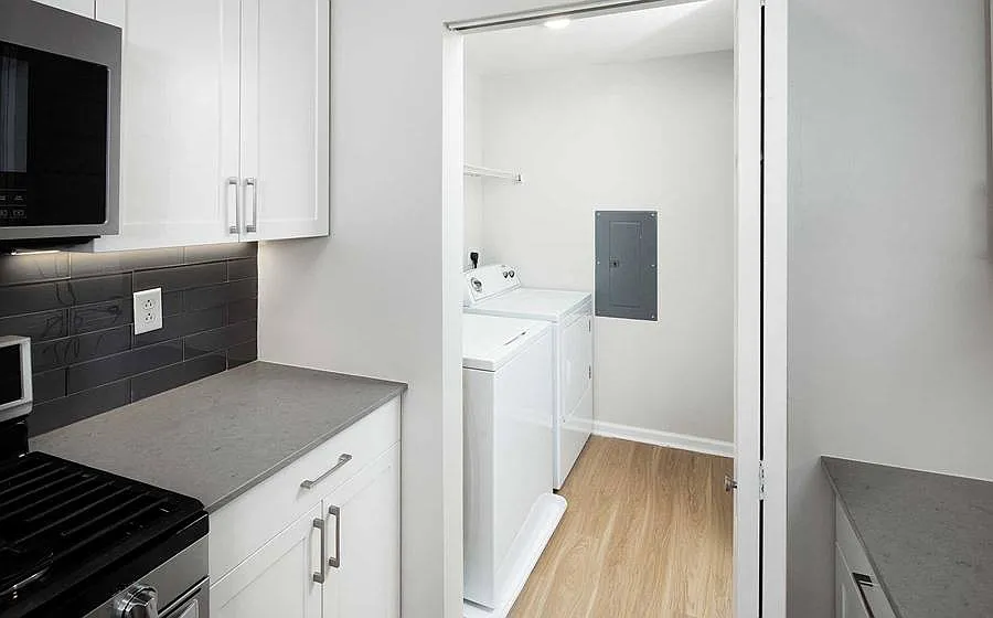 Kitchen and in-unit washer and dryer