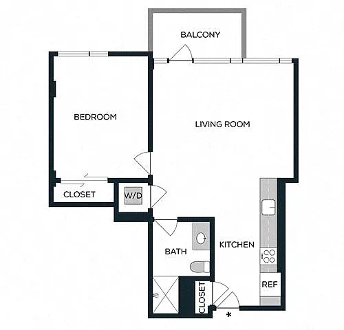 Floor plan 1E